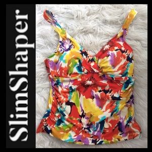 Slimshaper Abstract Floral Tankini Top